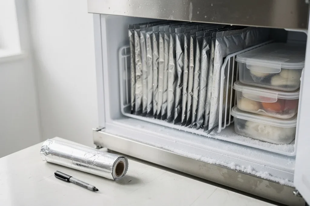 Folia aluminiowa w zamrażarce: prosty trik, który zmienia wszystko