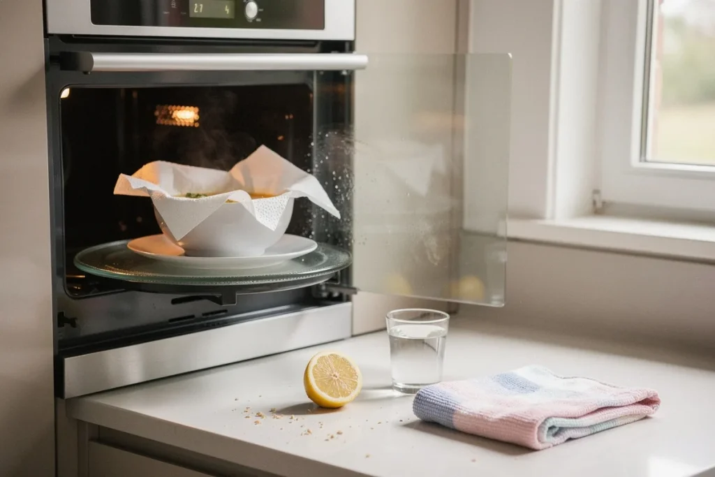 Jak mieć zawsze nieskazitelny mikrofalówkę: trik z ręcznikiem papierowym