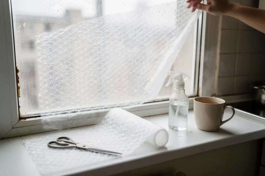 Jak użyć folii bąbelkowej na oknach, żeby obniżyć koszty ogrzewania