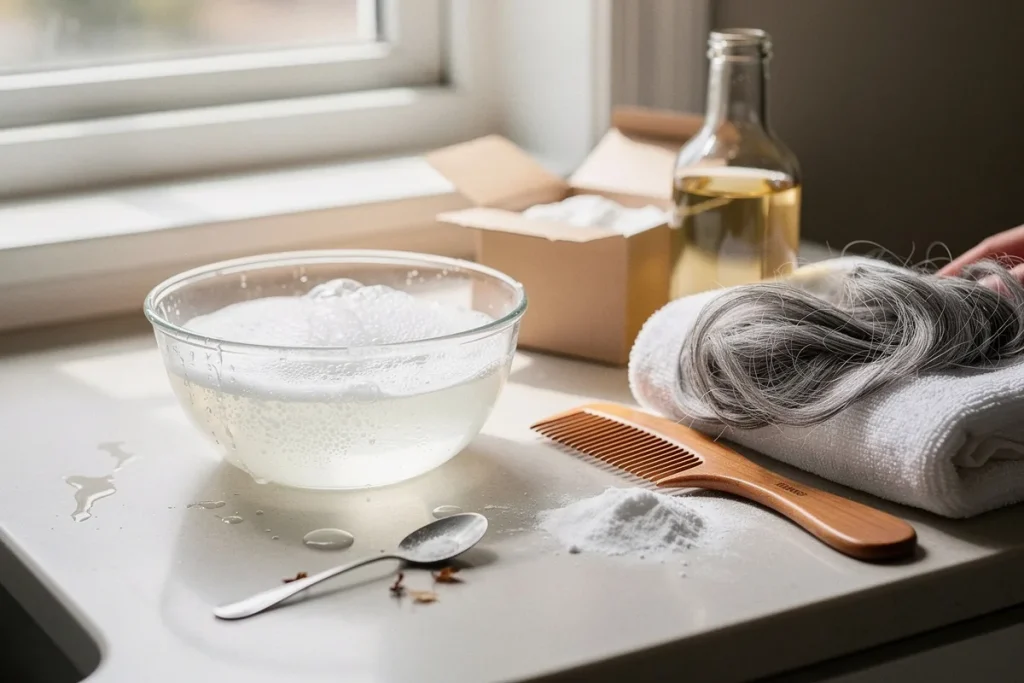 Po co nakładać ocet i sodę oczyszczoną na siwe włosy i jak robić to poprawnie