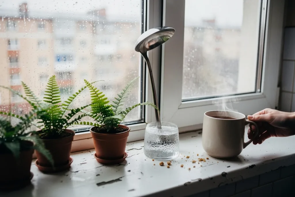 Łyżka w oknie: na czym polega trik i do czego służy