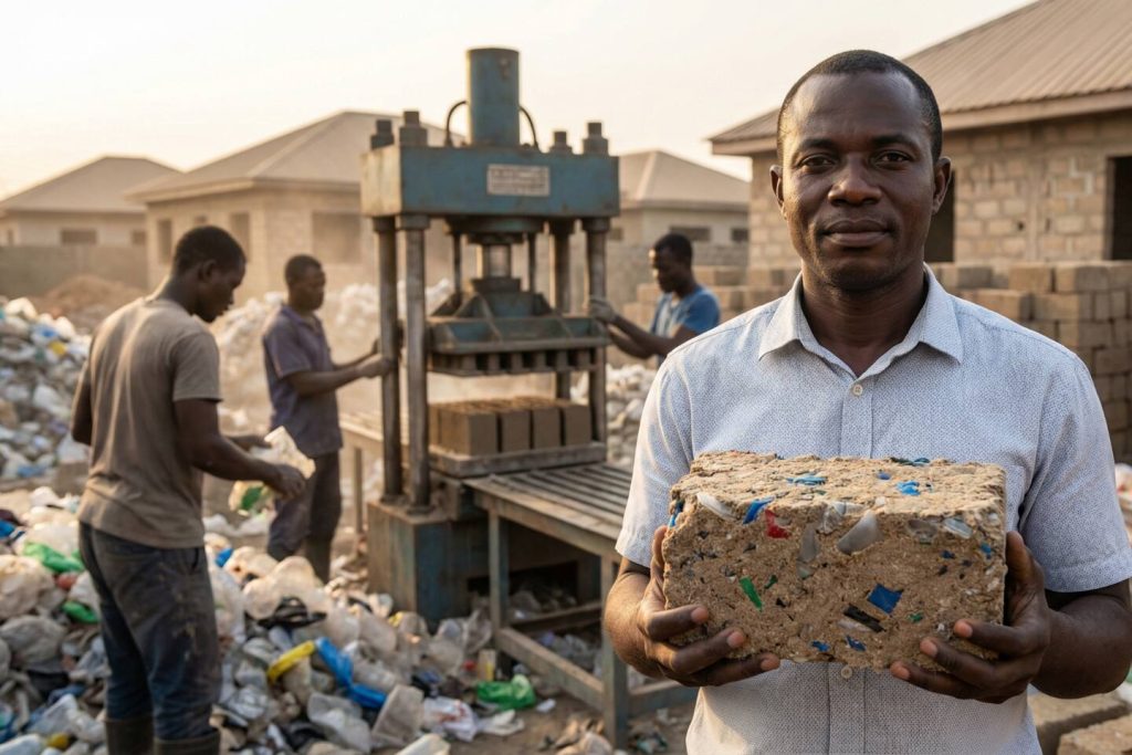 Przedsiębiorca zobaczył w śmieciach rozwiązanie kryzysu mieszkaniowego: produkuje cegły z plastiku z recyklingu i piasku, zatrudnia ponad 300 osób i buduje domy nawet o jedną trzecią tańsze