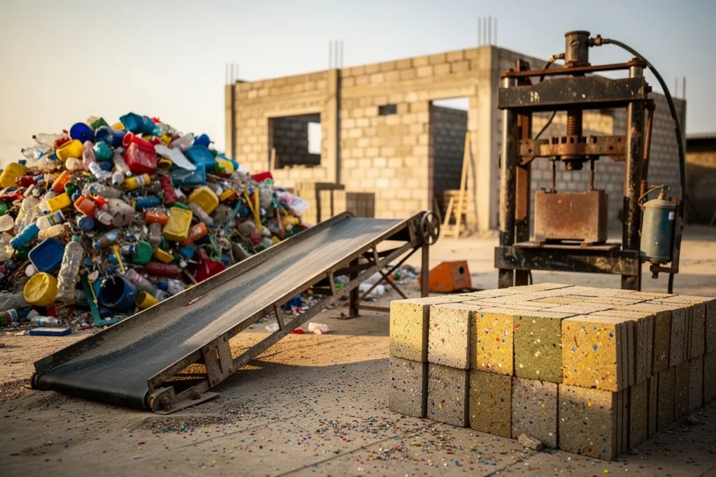 Przedsiębiorca zobaczył w śmieciach rozwiązanie kryzysu mieszkaniowego: produkuje cegły z plastiku z recyklingu i piasku, zatrudnia ponad 300 osób i buduje domy nawet o jedną trzecią tańsze